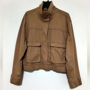 Women Oversized Tan Jacket / Size OX (14-16)